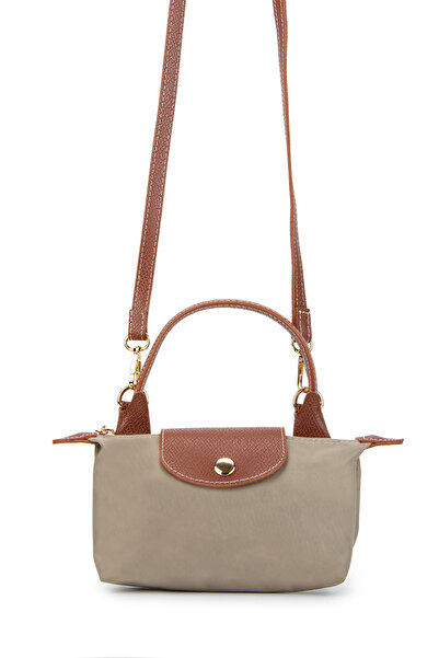 minebag Dark Mink Satin Maxim Mini Long Strap Women's Crossbody Bag