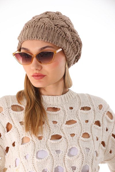 Ritagarcia Double Layer Knitted Stone Beret