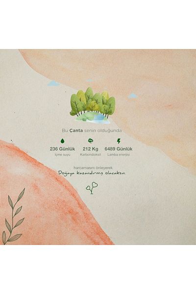 InfinitumWorks Green Leaf Cloth Bag