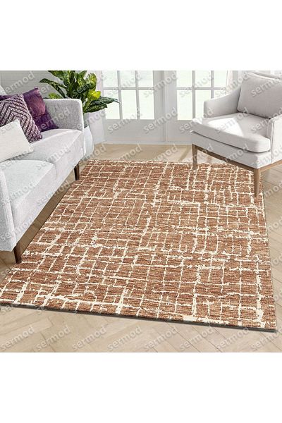 Sermod 113- Modern Brown Sponge Elastic Carpet Cover