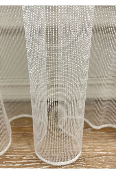 Brillant Modern Striped 1/2.5 Normal Pleat - Ecru Cream Color Tulle Curtain