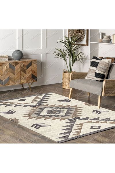 Sermod 118- Modern Brown Sponge Elastic Carpet Cover