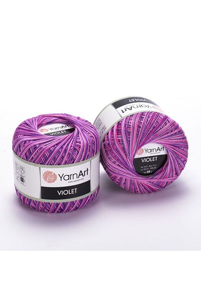 Yarnart Violet Melange - Μαρμάρινο, Mercerized Lace Marbled-508