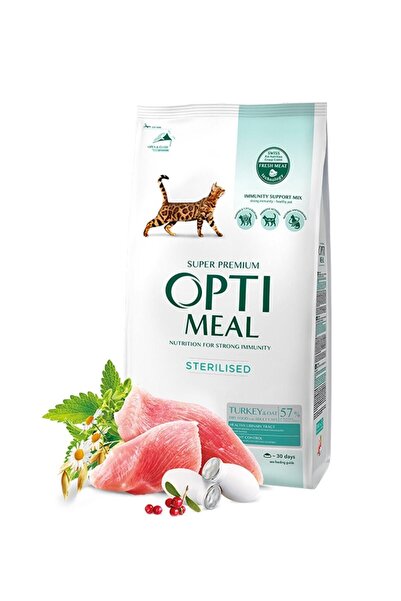 OptiMeal Hindili-yulaflı Kısır Kedi Maması 1,5kg