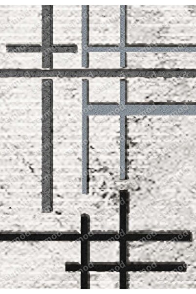 Sermod Modern Çizgili Dijital Baskılı Örtü