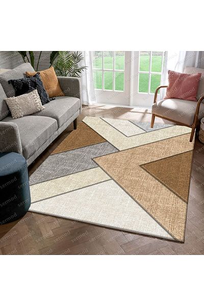 Sermod New Season Gometric Non-Slip Elastic Carpet Cover with 108-sponge