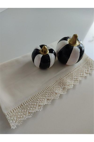 onlaynticaret TÜL OYA DEMOR SILK 150*75 SINGLE SIDED CREAM WOMEN'S SCARF