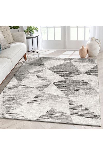 Sermod 105-sponge New Season Geometric Antique I Non-Slip Elastic Carpet Cover