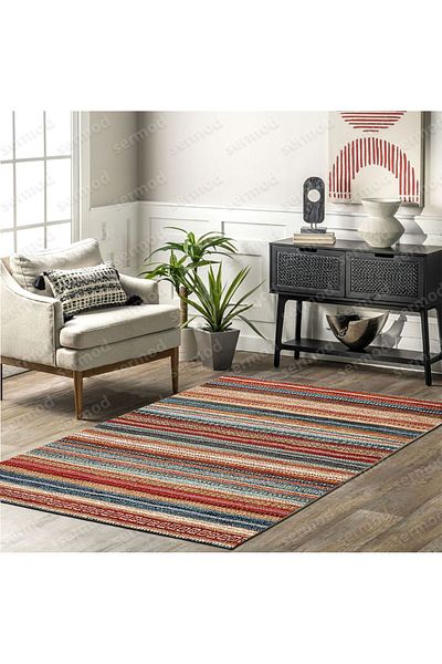 Sermod Modern Red Sponge Elastic Carpet Cover - 112