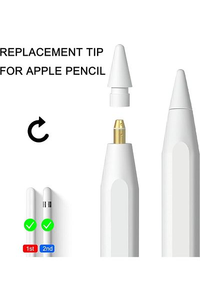 Sjâlsfrânde Apple iPad Pencil 1 and 2 Generation Compatible Pen Spare Tip