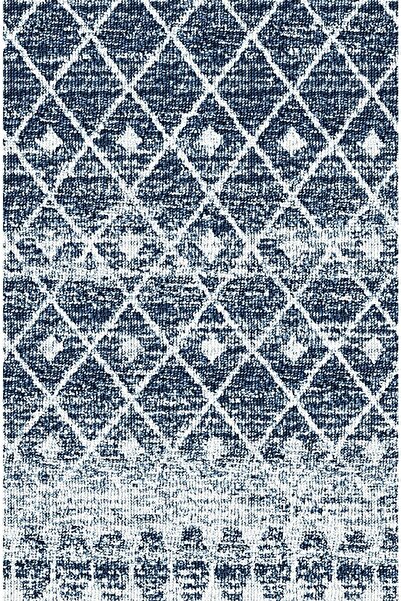 Sermod Zagora Eskitme Lacivert Modern Süngerli Halı Örtüsü