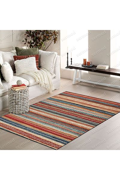 Sermod Modern Red Sponge Elastic Carpet Cover - 112