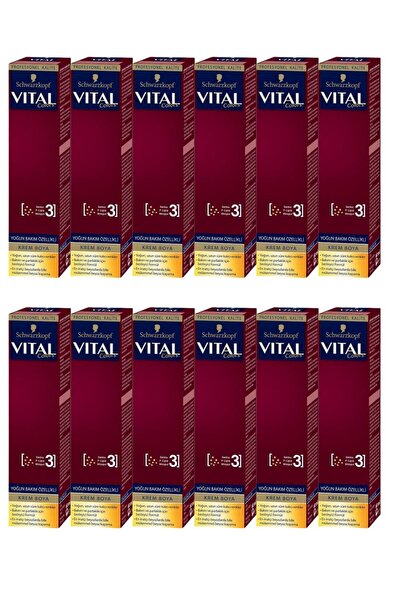 Vital Colors Krem Tüp Saç Boyası 7-56 KARAMEL KUMRAL 60 ml X 12 adet