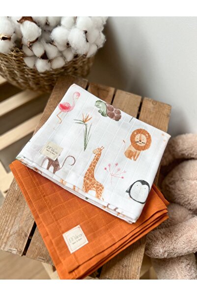 MİLNA BABY&KİDS مجموعة متعددة الأغراض مكونة من 2 بطانية موسلين، بطانية موسلين...