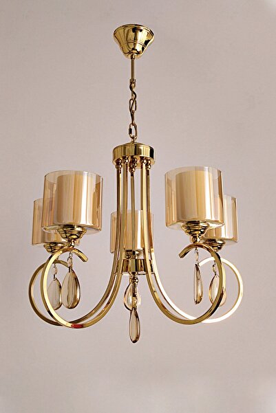 Avize çarşısı Creta 5 Kollu Avize Gold