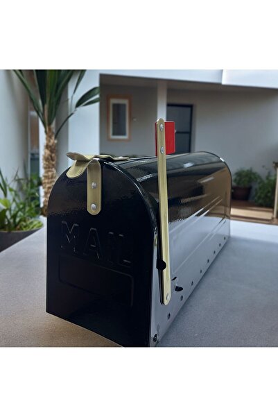 LUCKYHOMES Custom Made Galvanize American Style Mailbox,Mail Box Black 50X15X21