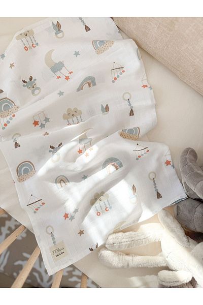 MİLNA BABY&KİDS Muslin Cover Muslin Baby Cover Multi-Purpose Muslin Cover