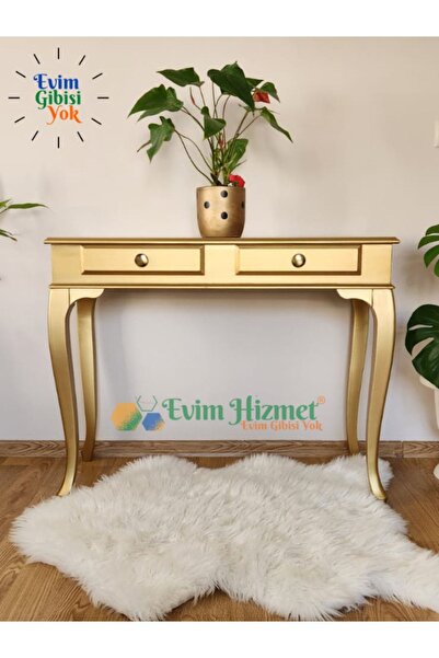 Evim Hizmet 100 Cm Çekmeceli Gold Dresuar
