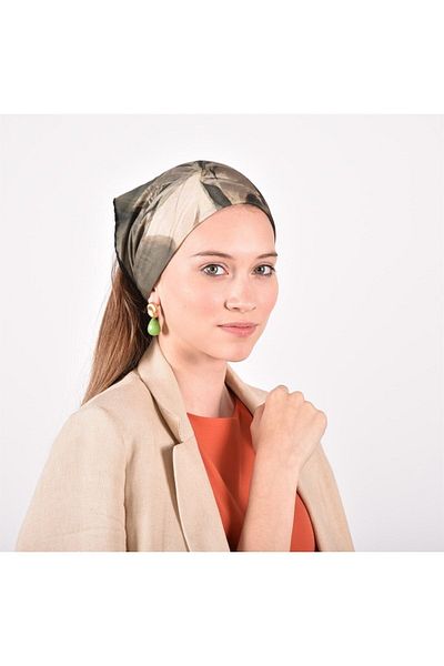 Deriderim Boldoni Cleo De Merode 2 Patterned Colorful Multifunctional Colorful Square 45x45 Bandana