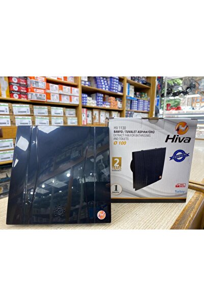 HİVA Hiva Premium 100'lük Dekoratif Banyo Aspiratörü / Siyah