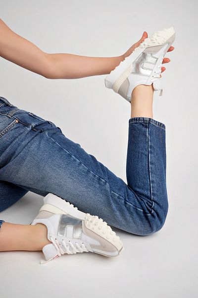 Freemax Pantofi sport ortopedici unisex alb argintiu