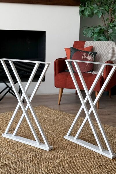 TOLIAHOME Metal Masa Yemek Masası Çalışma Masası Ayağı 2 Adet Ayak 72 Cm Mobi...