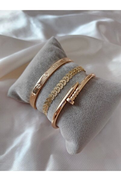 BERS AKSESUAR Kadın Altın Kaplama Kararmaz Orjinal Faturalı Kombin Bileklik