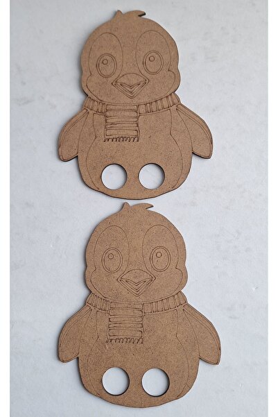 Ebrulisler قطعتان من دمية إصبع البطريق - مجموعة أدوات تلوين خشبية للمدرسة وال...