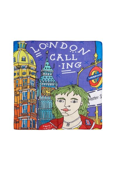 Deriderim Ikigai City Series London Design special Desen de mână Colorat Multifuncțional Color Pătrat 45x45 Bandana