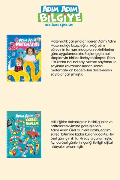 Mor Elma Yayıncılık Adım Adım Bilgiye Okul Öncesi Eğitim Seti