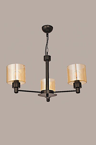 Avize çarşısı Corner 3 Kollu Avize Siyah