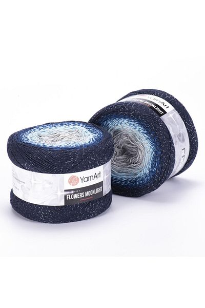 Yarnart Flowers Moonlight - Glitter, Μαρμάρινο Πλεκτό στο χέρι Ebruli-3261
