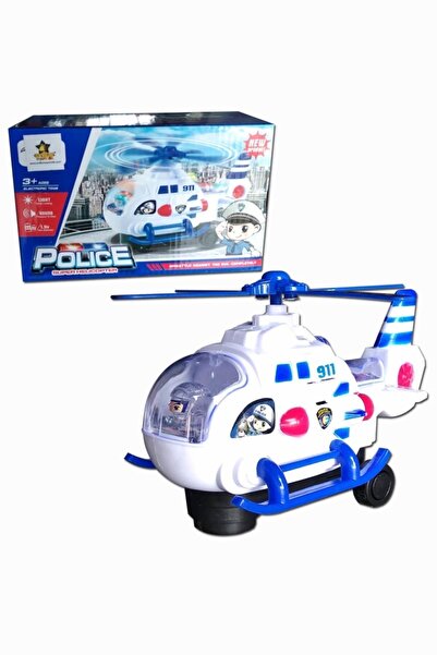 Erdem Oyuncak Pilli Helikopter Kendi Etrafında Döner Pilli Polis Helikopteri