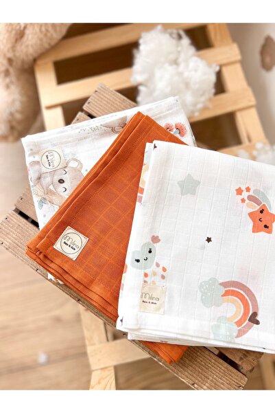 MİLNA BABY&KİDS بطانية أطفال من الموسلين متعددة الأغراض مكونة من 3 قطع، بطاني...