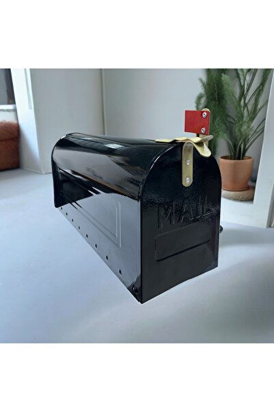 LUCKYHOMES Custom Made Galvanize American Style Mailbox,Mail Box Black 50X15X21