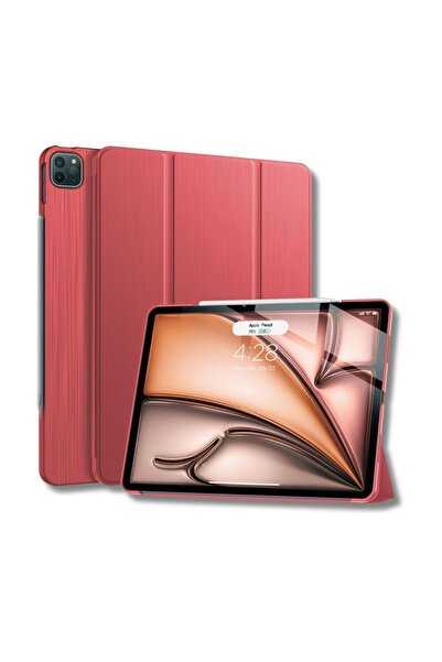 Fuchsia İPad Air 13 inç M2 Çipli 2024 Uyumlu Akıllı Smart Cover Tablet Kılıfı A2898/A2899/A2900