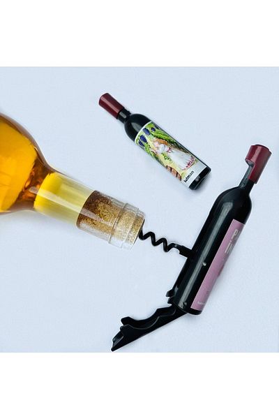 ESKİ DÜNYA Magnetic Bottle Magnet Corkscrew - Wine Opener