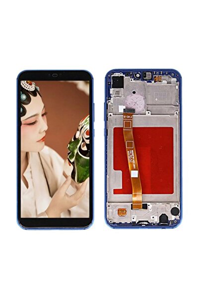 Huawei P20 lite Uyumlu Lcd Ekran Dokunmatik Mavi Çıtalı