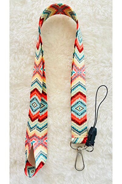 Staffy Etnik Desenli Boyun Askı İpi