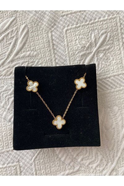 Çelik Steel Clover Figured Necklace