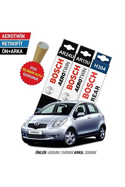 Bosch Toyota Yaris Ön Arka Silecek (2006-2010) Bosch Aerotwin