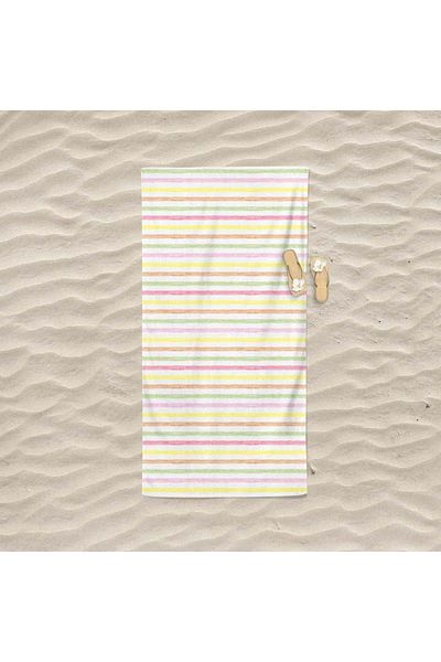 Evmila Digital Printed Colorful Lines Sea and Beach Towel