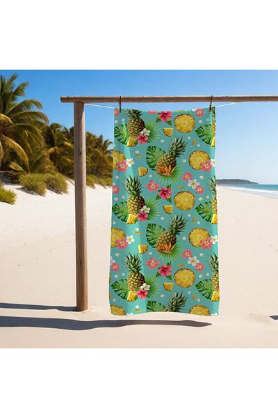 Evmila 75x150 cm Printed Beach Towel - For Pool and Bath