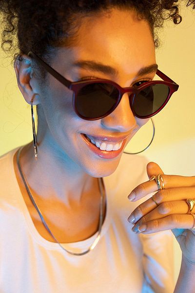 polo55.sport.1855 Burgundy Round Bone Case Women's Sunglasses