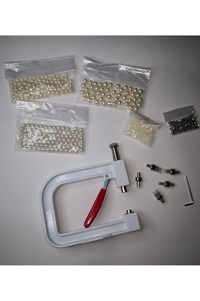 PASAMİA Pearl Nailer - Bead Set (580-585 Pieces) - Pearl Nailer (470 Pieces)