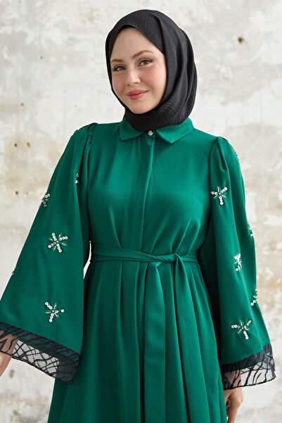 InStyle Σμαραγδένιο Πράσινο Τούλι Λεπτομερές Ferace