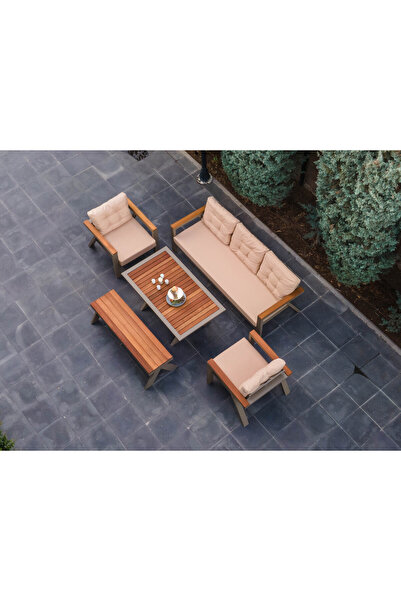 MİLLE GARDEN BAHÇE MOBİLYALARI LENA 3+1+1 Bahçe Takımı