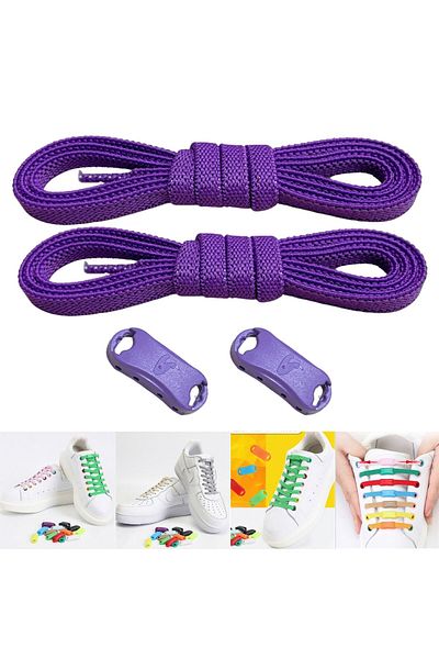 Palwin Practical Wearable Elastic Smart Laces, Elastic Shoelaces Children's Crampon Boot Laces