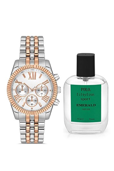 Polo55 Özel Hediye Kutulu Kadın Saat Seti