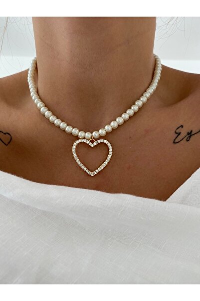 Vi store Big Heart İnci Kolye
